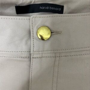 Harve Benard Cream Trousers with Brown Label